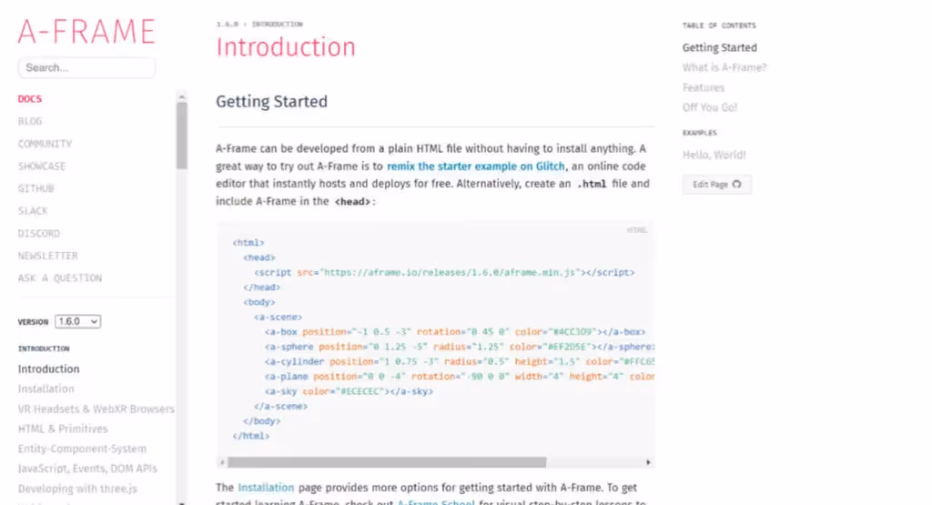 Introduction to A-Frame