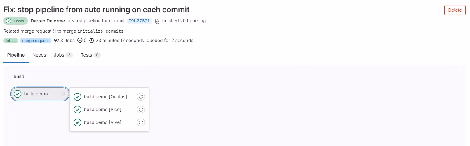 Next step for Running your First Pipeline Build
