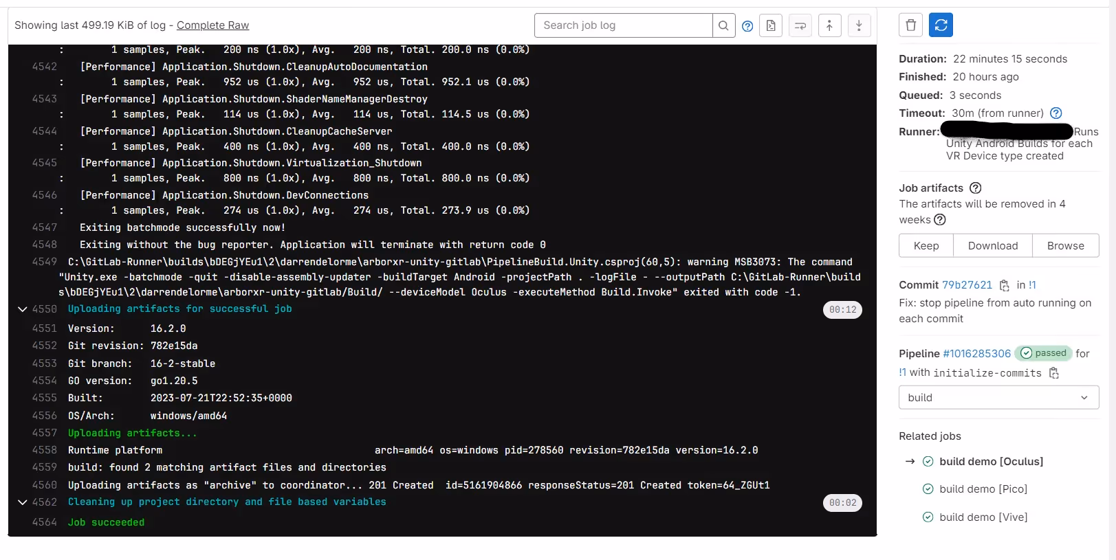 Final step for Running your First Pipeline Build