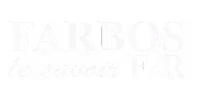 FARBOS le savoir FER logo in white text on a transparent background.