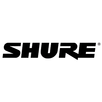 Shure company logo in bold uppercase letters.
