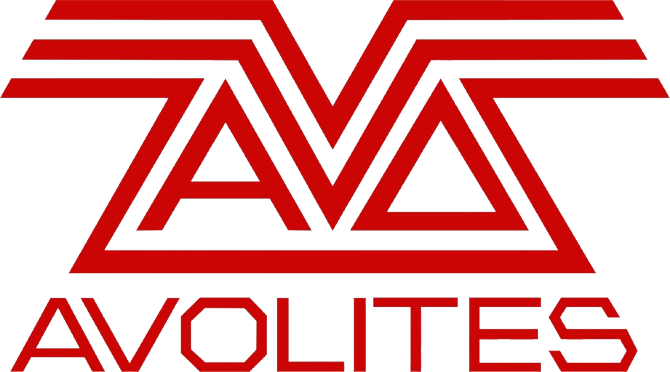 Avolites logo with stylized red letters forming a geometric design above the word 'AVOLITES'.