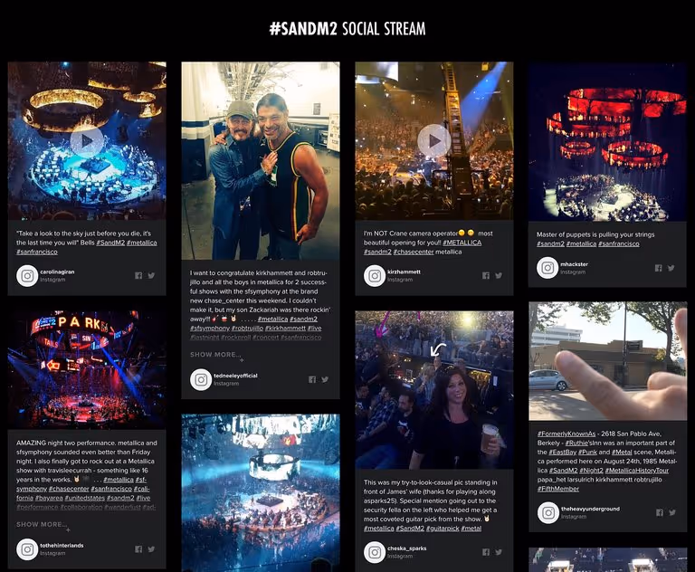 An Instagram feed embedded on a website