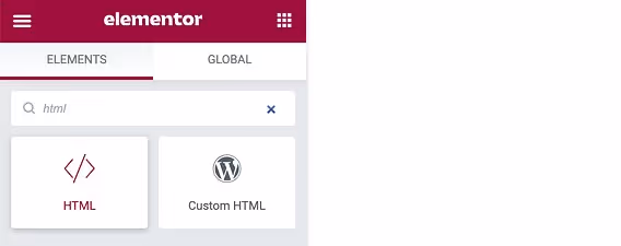 Selecting an HTML element with Elementor WP plugin