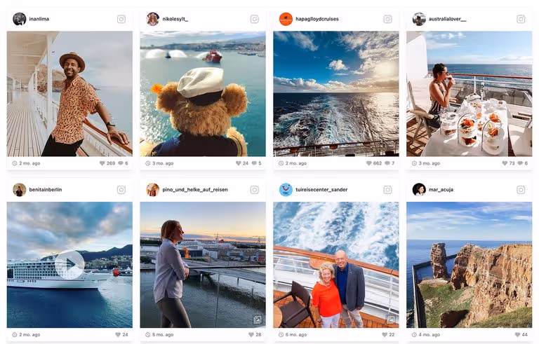 A grid layout for social media feeds by Flockler