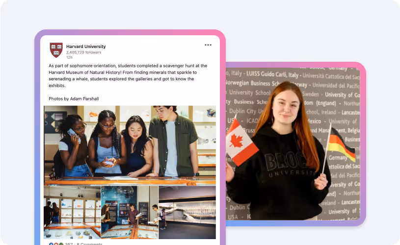 Harved University social feed