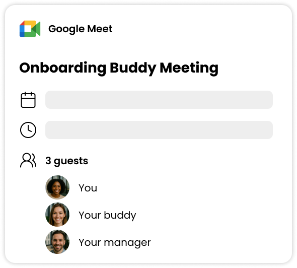 Google Meet Onboarding Buddy Meeting