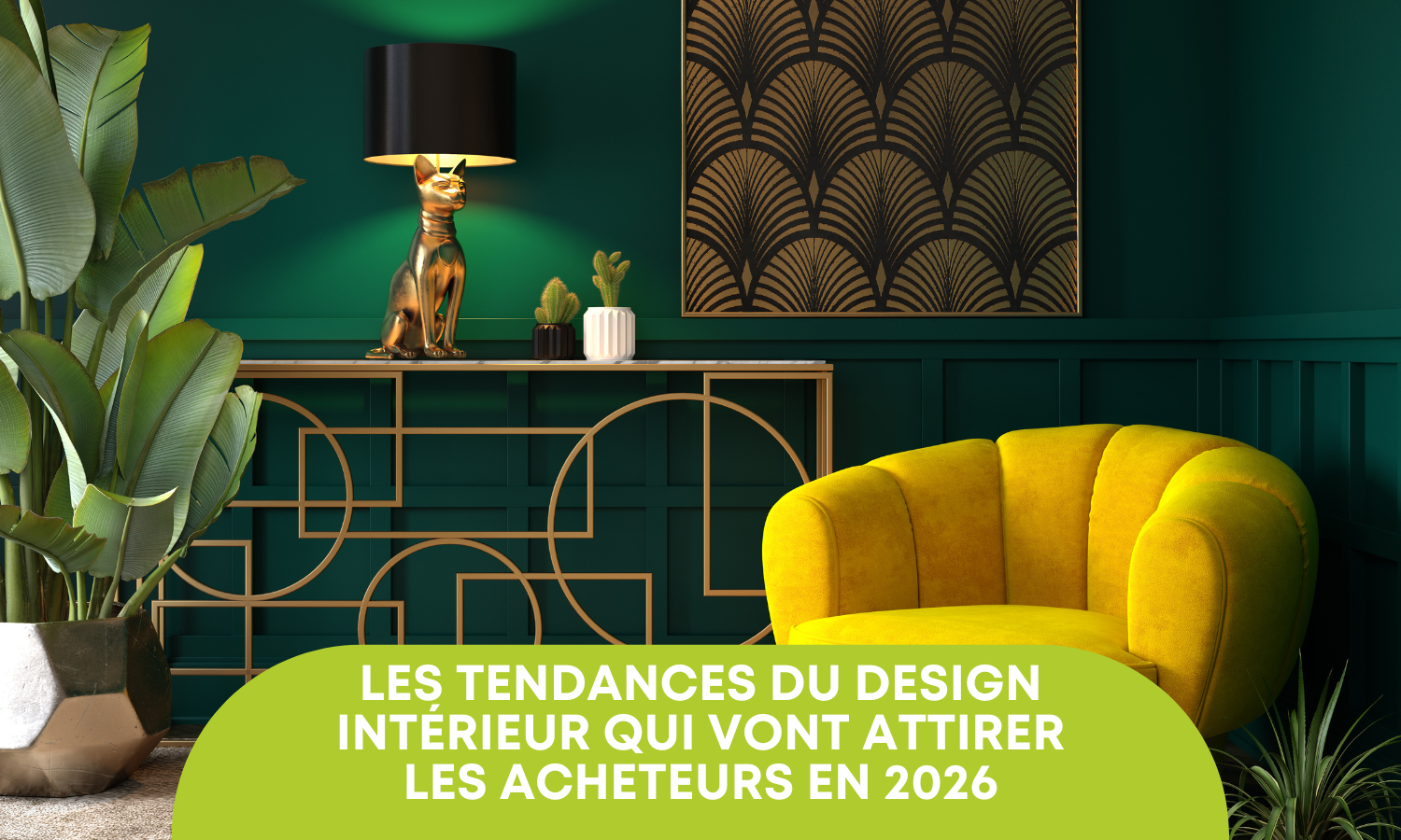 Découvrez les tendances design intérieur 2026 qui attirent les acheteurs. Biophilie, Néo Déco, durabilité : maximiser la valeur de vos biens immobiliers