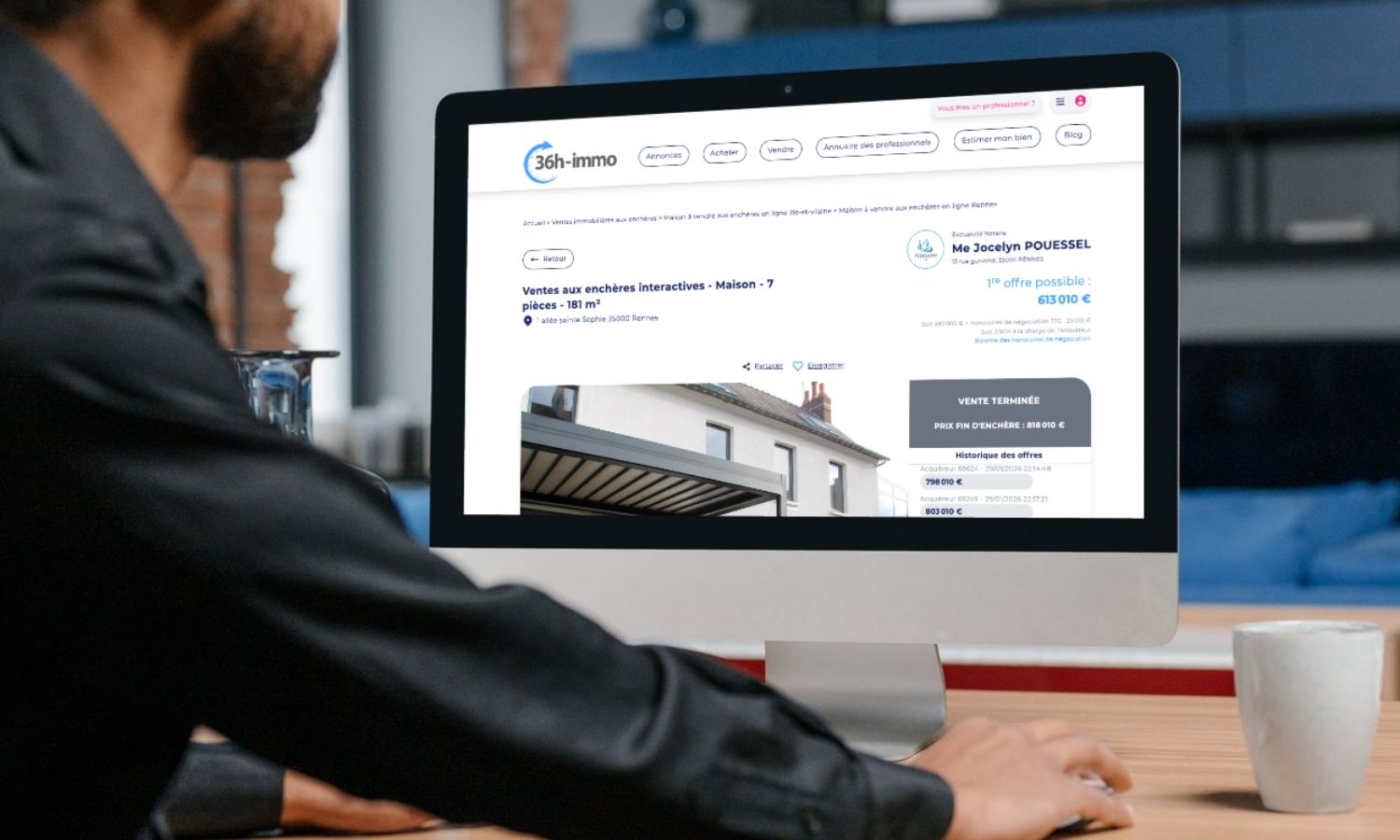 Bien à Rennes, vendu pour le compte de l’État en 36 heures immo par David Garnier