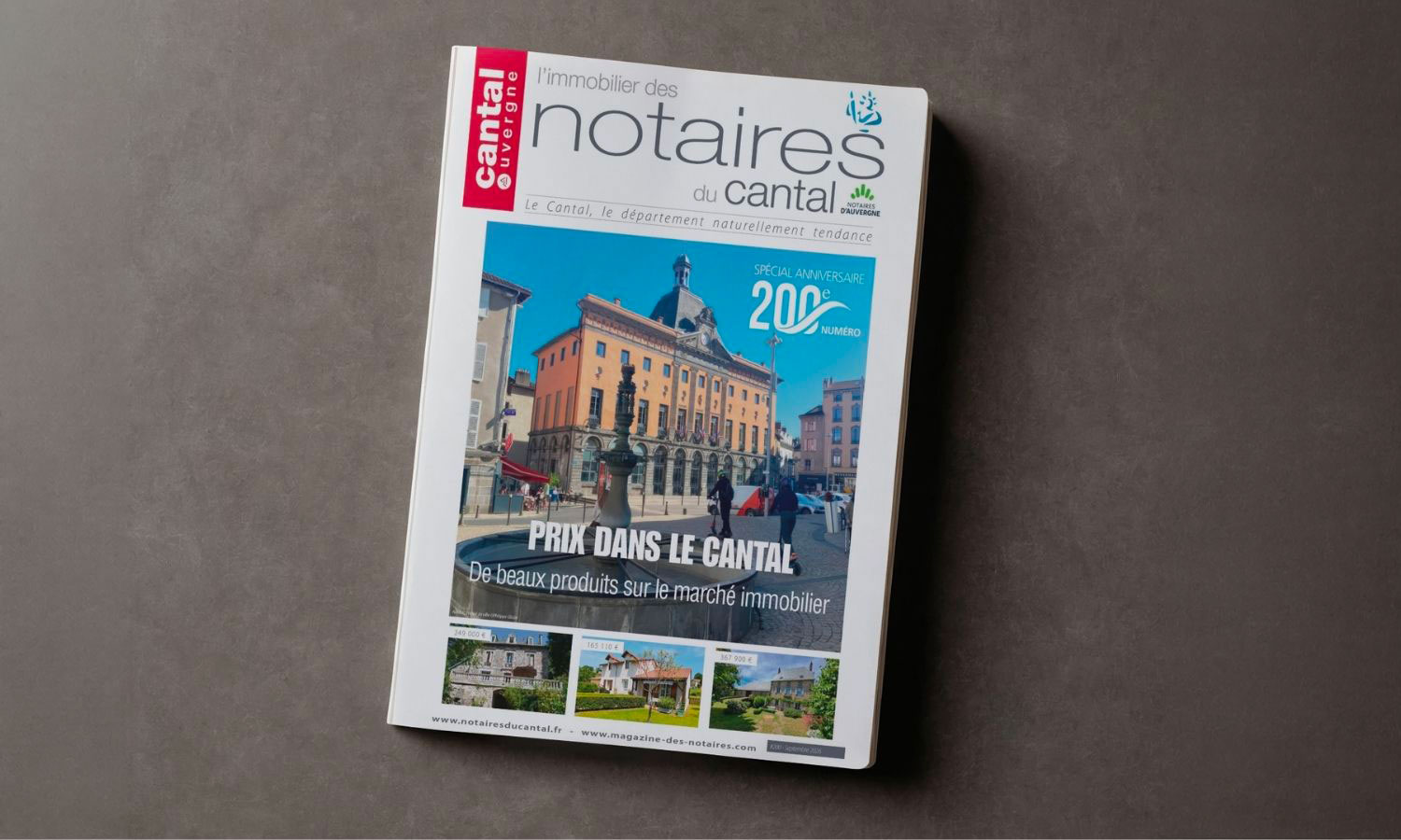 Une du numéro 200 de L'Immobilier des notaires du Cantal