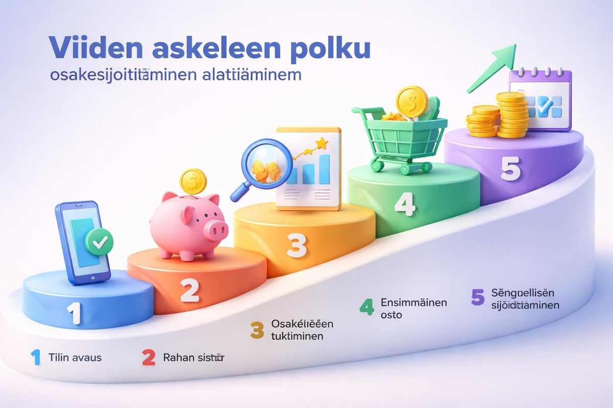 Osakesijoittamisen aloitusprosessi