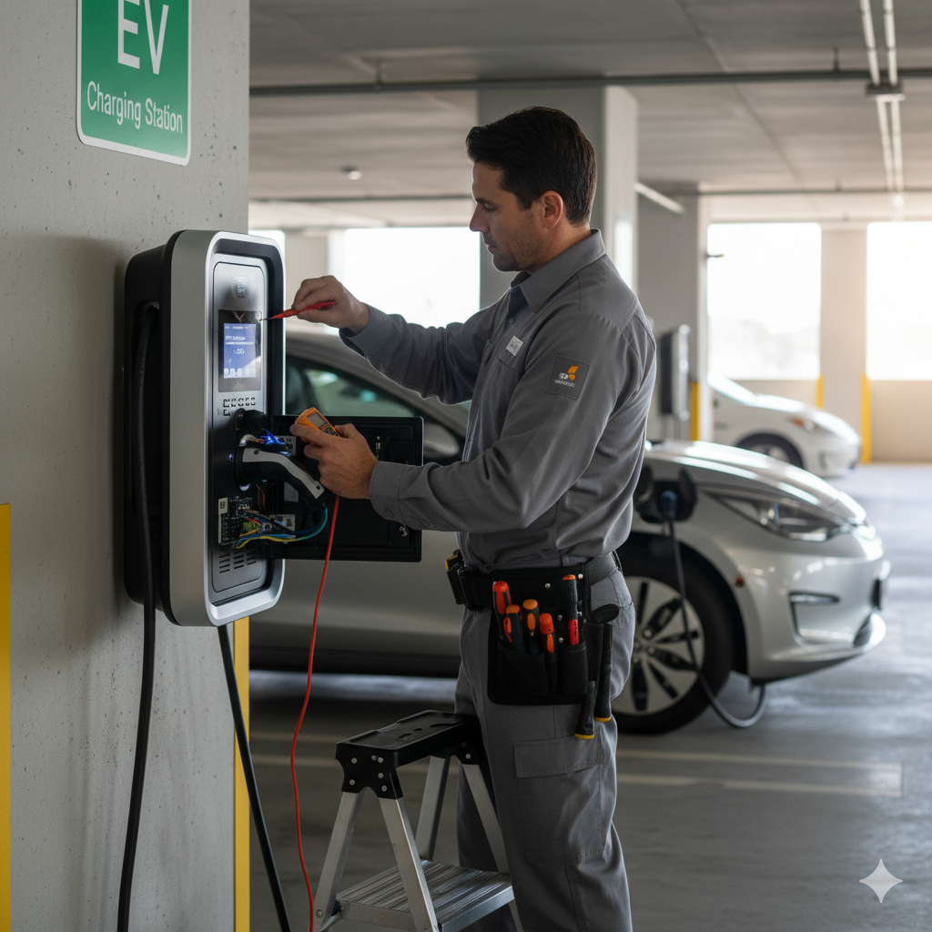 ev charger operations and maintenance with energos