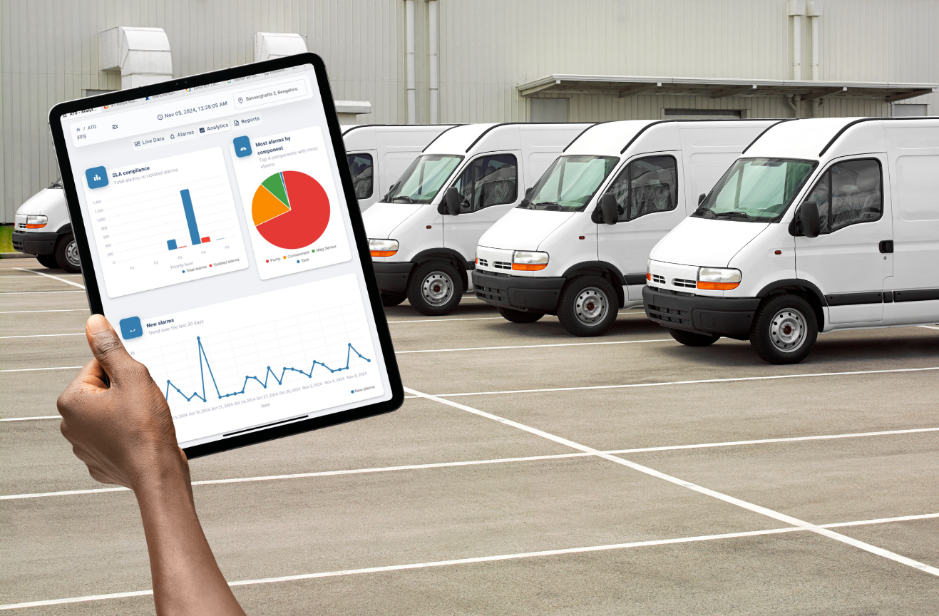 energos dashboard on ipad for ev fleet