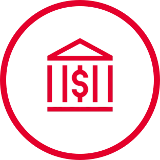 Building with money symbol