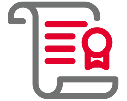 Document with ribbon symbol