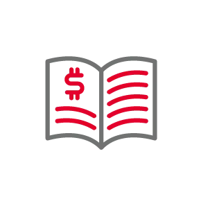 Book with money symbol