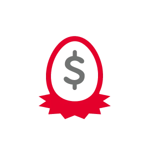 Nest egg with money symbol