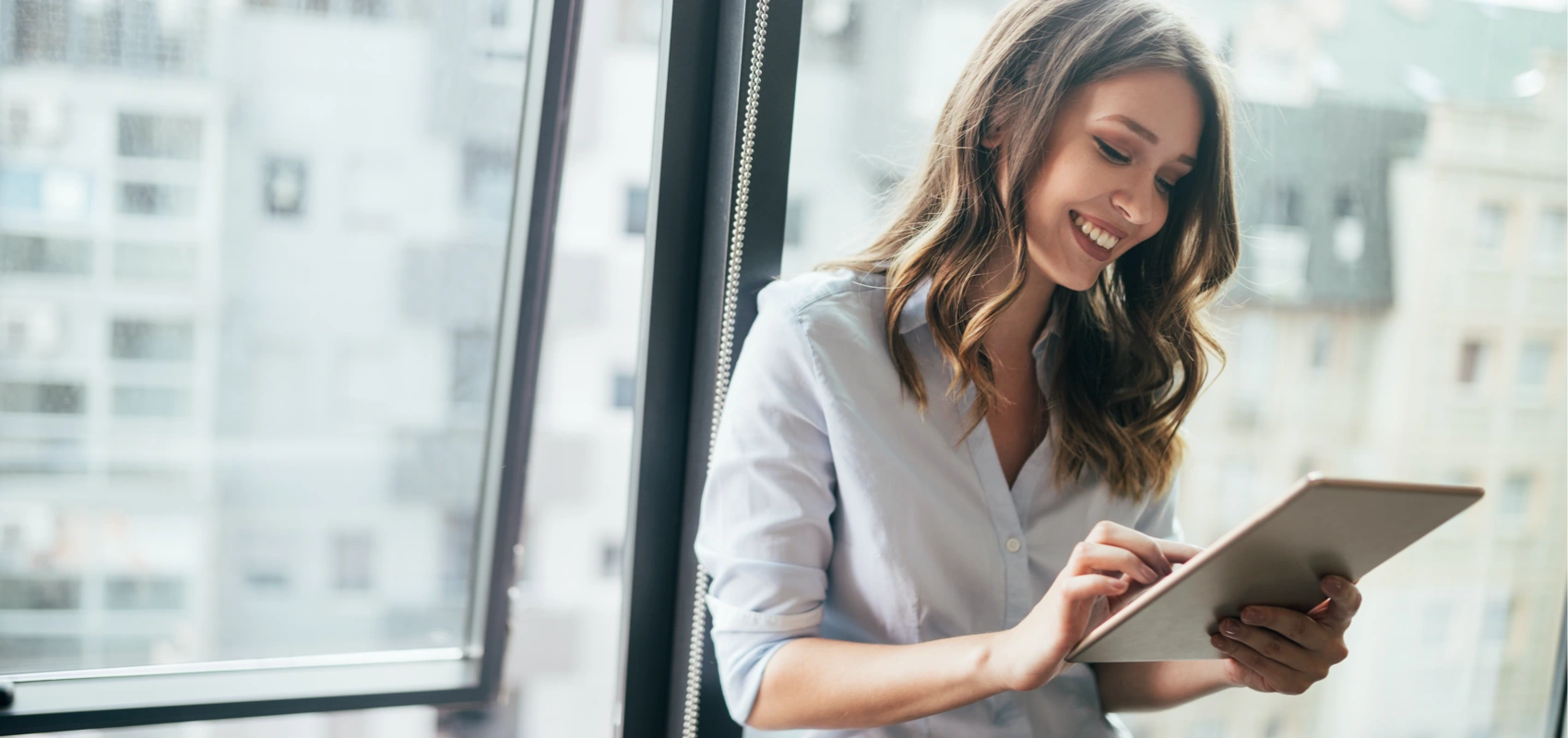 Business owner using an ipad