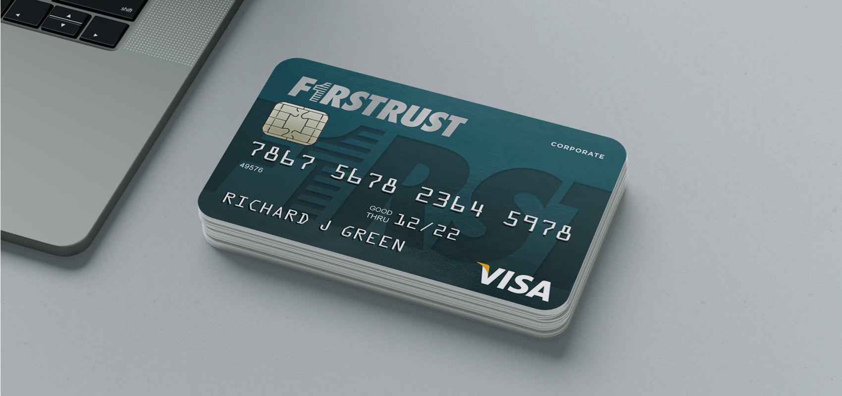 Stack of corporate credit cards