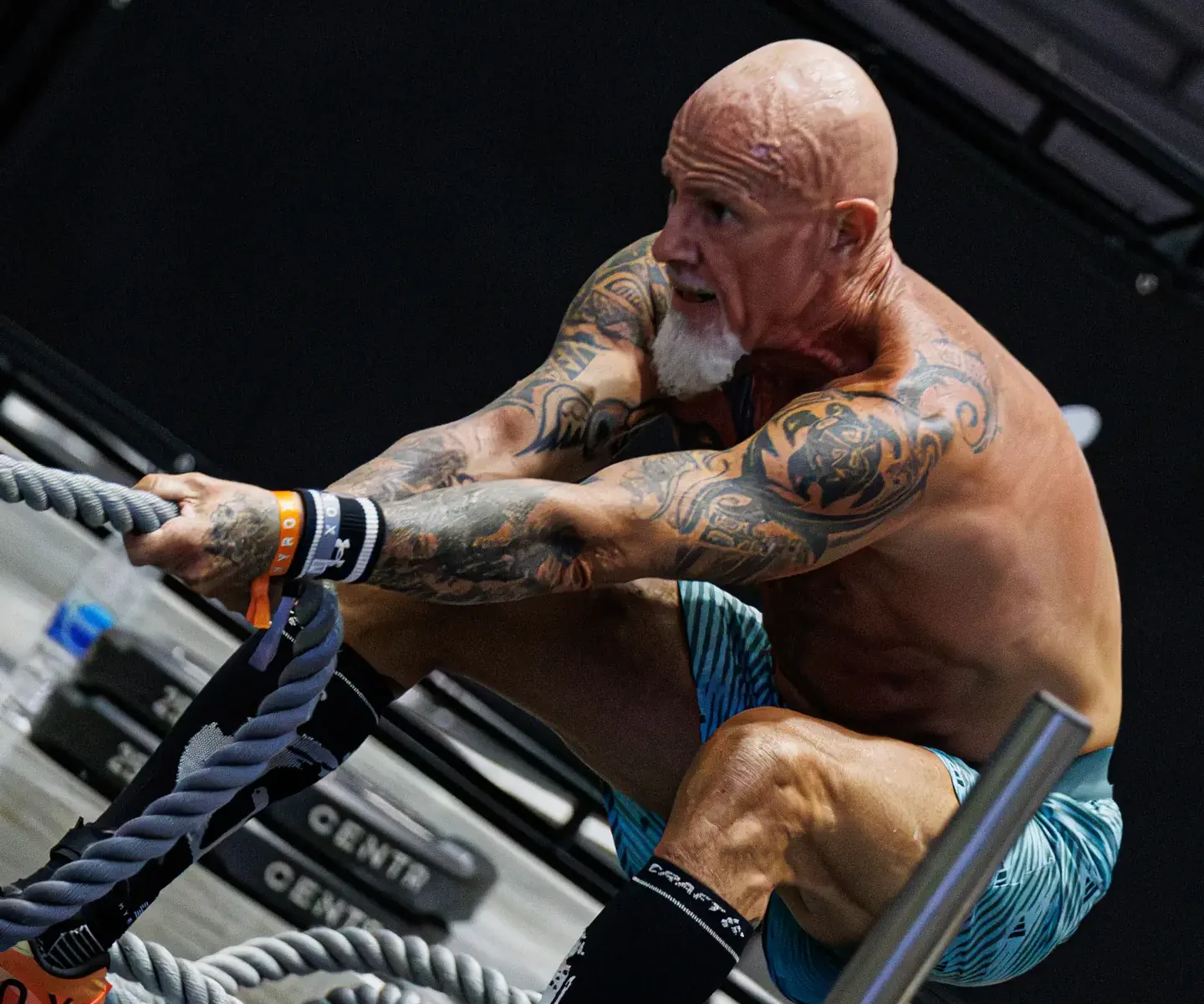 Summit athlete performing the sled pull at HYROX Bangkok 2026