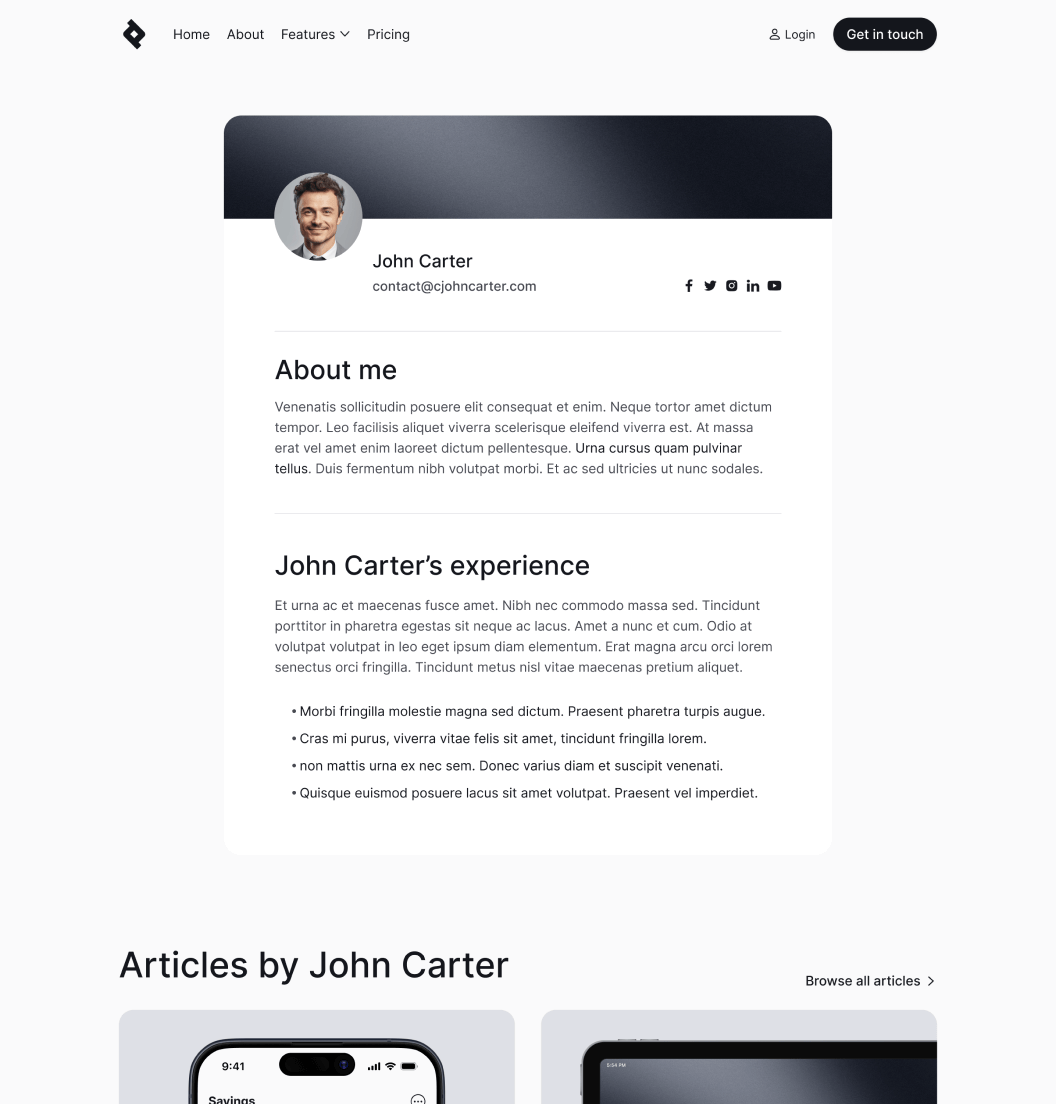 Bnkify X - Team Member Page - Bank And Fintech Webflow Template