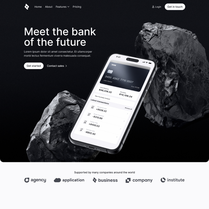 Bnkify X - Home V2 Page - Bank And Fintech Webflow Template