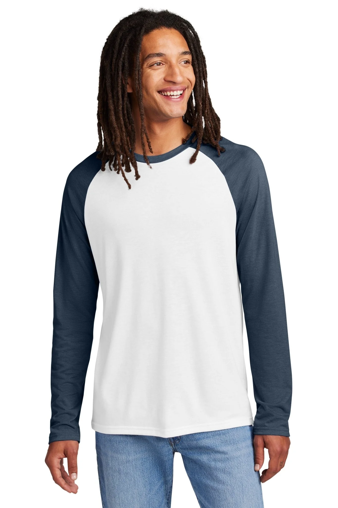 Unisex Tri-Blend Long Sleeve Colorblock Raglan