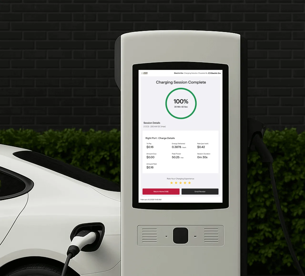 Electric Era charging point charging an EV