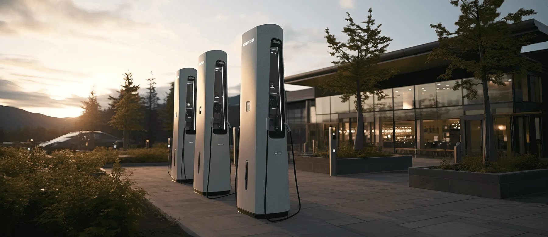 Driver is connecting the Electric Era's charging port to an EV