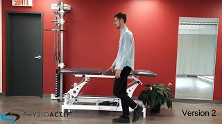 Physio démontrant équilibre unipodal