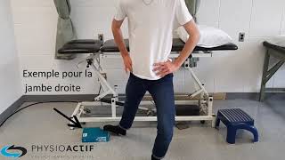 Physio démontrant mobilisation du nerf saphène