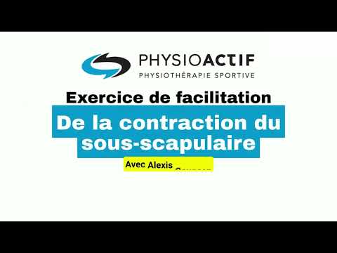 Exercice Facilitation du sous-scapulaire debout - démonstration physiothérapie de l'épaule