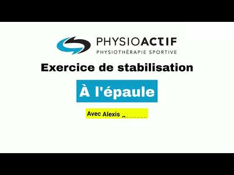 Exercice Stabilisation de l'épaule debout - démonstration physiothérapie de l'épaule