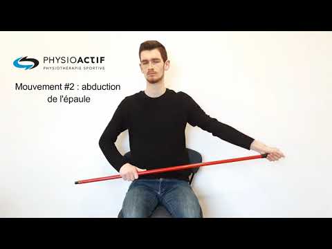 Exercice Mobilité de l'épaule assistée - démonstration physiothérapie de l'épaule