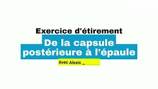 Physio démontrant étirement de l'épaule