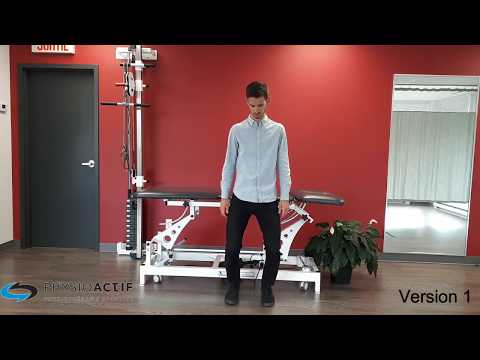 Exercice Contrôle du demi squat - démonstration physiothérapie