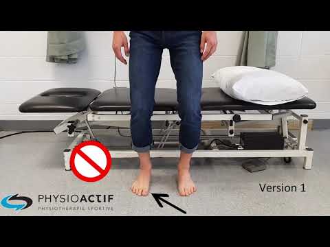 Exercice Contrôle de l'arche au demi-squat - démonstration physiothérapie