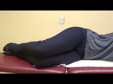 Exercice Psoas couché sur le côté - démonstration physiothérapie cervicale