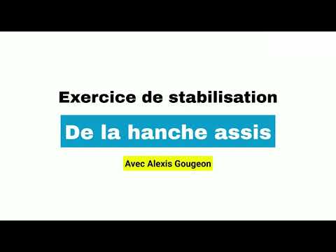 Exercice Stabilisation de la hanche assis - démonstration physiothérapie de la hanche