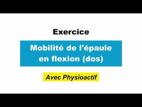 Exercice Mobilité de l'épaule en fin de flexion sur le dos - démonstration physiothérapie