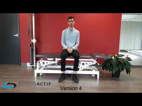 Exercice SLUMP en flexion plantaire et inversion - démonstration physiothérapie