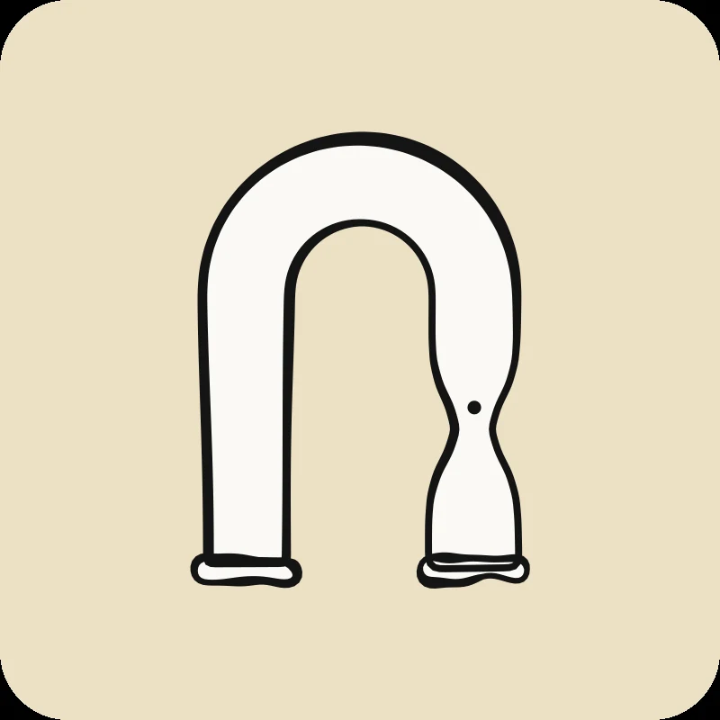 Illustration d'un intestin en forme d'arche, guide Constipation en physiothérapie Physioactif, fond beige