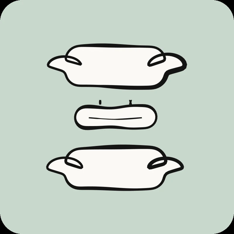 Illustration de deux vertèbres avec disque aminci, guide Discopathie dégénérative en physiothérapie Physioactif