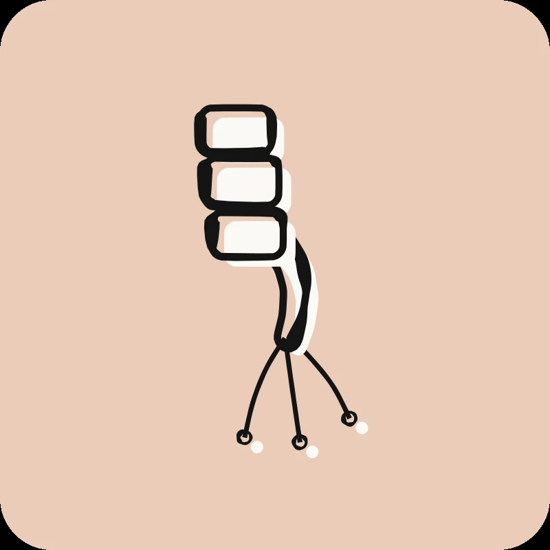 Illustration de vertèbres lombaires et nerf crural irrité, guide « Lombo-cruralgie » en physiothérapie Physioactif