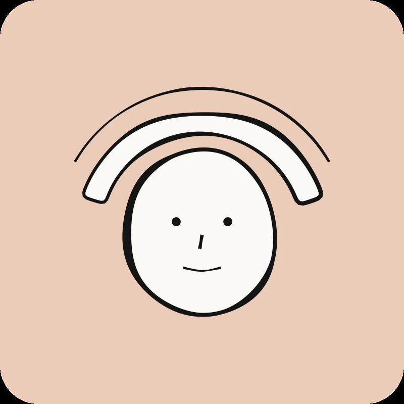 Illustration d'un visage avec arcs de tension au-dessus de la tête, guide des maux de tête et céphalées en physiothérapie Physioactif
