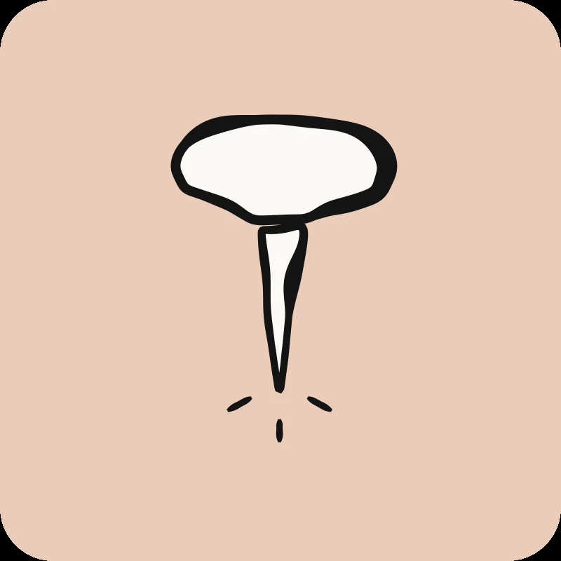 Illustration d'un clou perçant la peau, symbole de douleur aiguë, guide physiothérapie traitement des blessures Physioactif