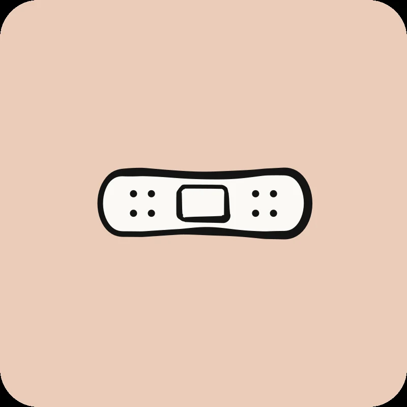 Illustration d'un pansement, guide physiothérapie pour douleur nociceptive et récupération, Physioactif