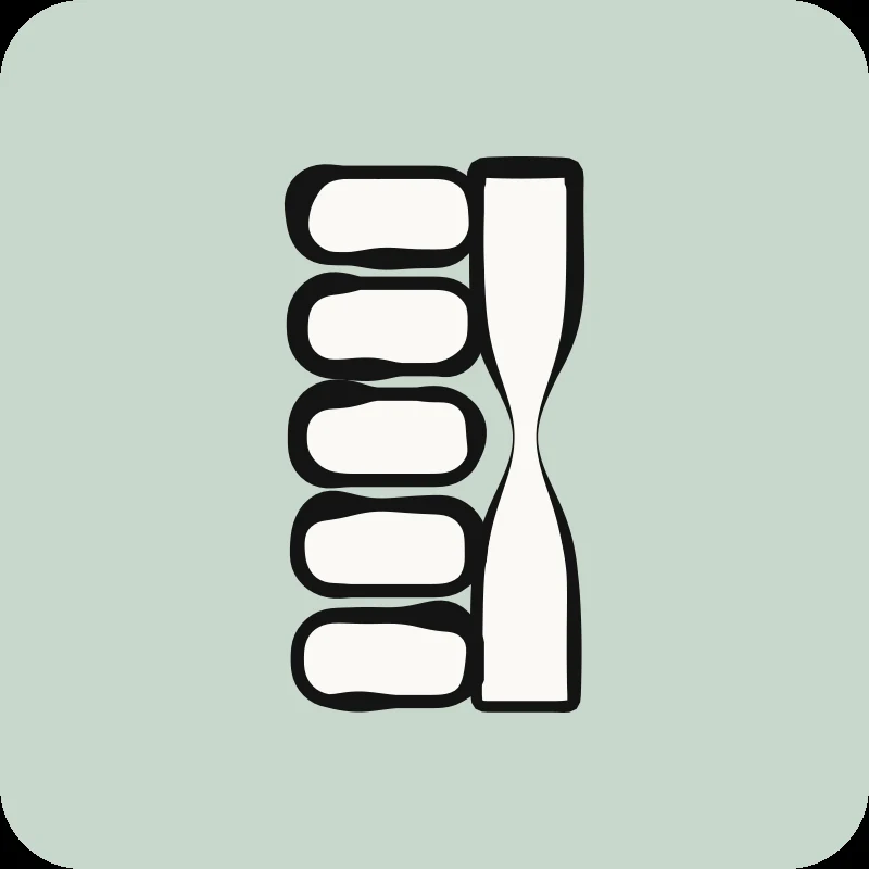 Icône de vertèbres lombaires au canal rachidien rétréci, guide Sténose spinale lombaire en physiothérapie, Physioactif