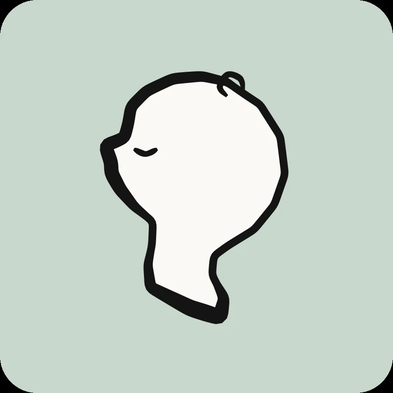 Illustration profil de tête inclinée, fond vert pâle, guide Torticolis congénital en physiothérapie Physioactif