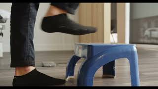 Physical Therapy Tip: A Small Bench for Lower Back Pain While Standing